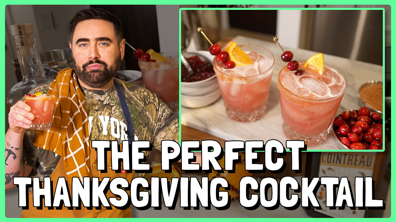 Thanksgiving Cocktail! - Cranberry Sauce Margarita | Kiki Kuisine | Joey Camasta