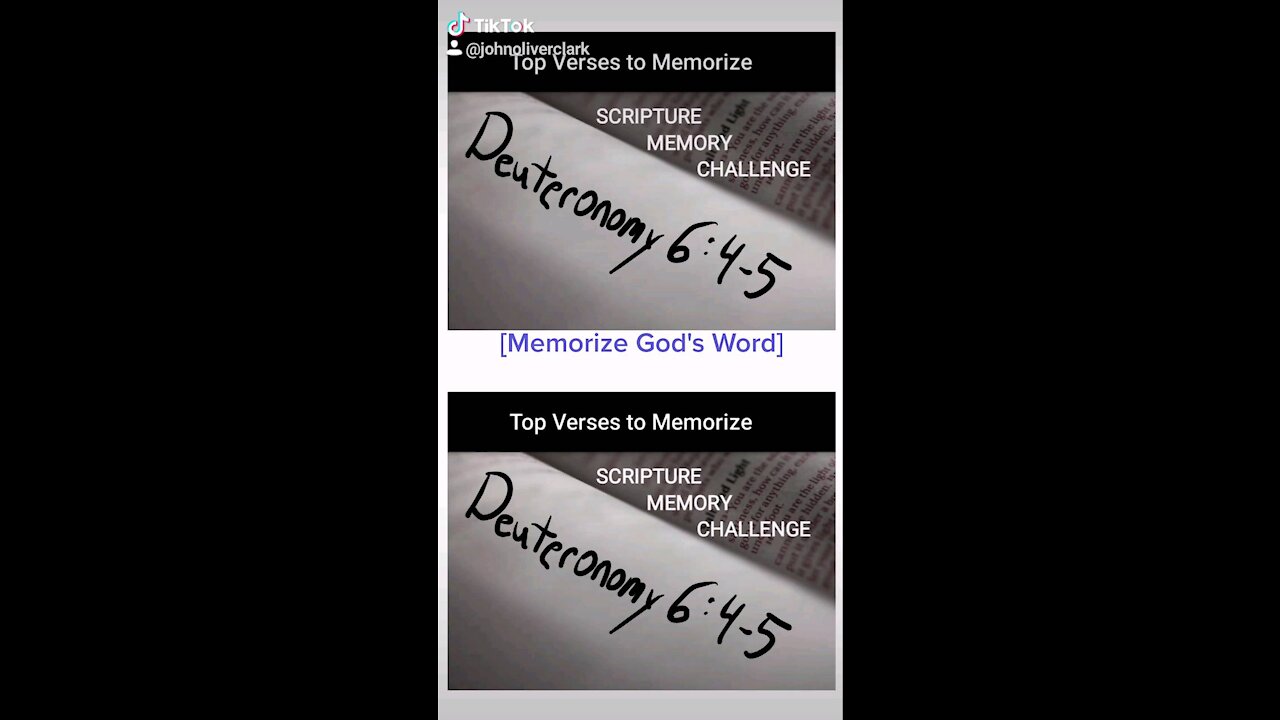 Top Verses To Memorize, Deuteronomy 6:4-5