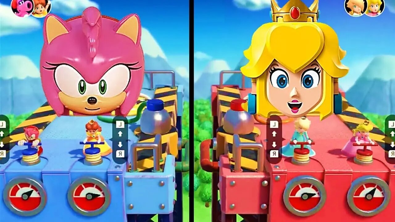 🎉🎀 Girl Party Superstars - 🍑 Peach 🌼 Daisy 🌟 Rosalina & 🌹 Amy Rose (Mario Party Superstars) 🎮