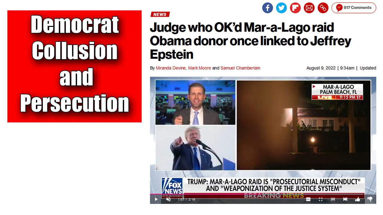 Democrat Collusion Persecution of Donald Trump In Full Campaign of Hate