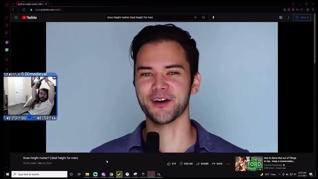 MoistCr1tikal Reacts To Does Height Matter Ideal Height For Men