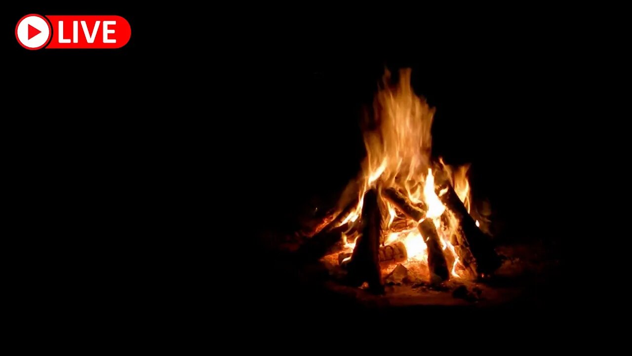 Fireplace Burning in Black Background 🔥 - Fire Ambience with Crackling Sounds ( NO MUSIC) 🔥