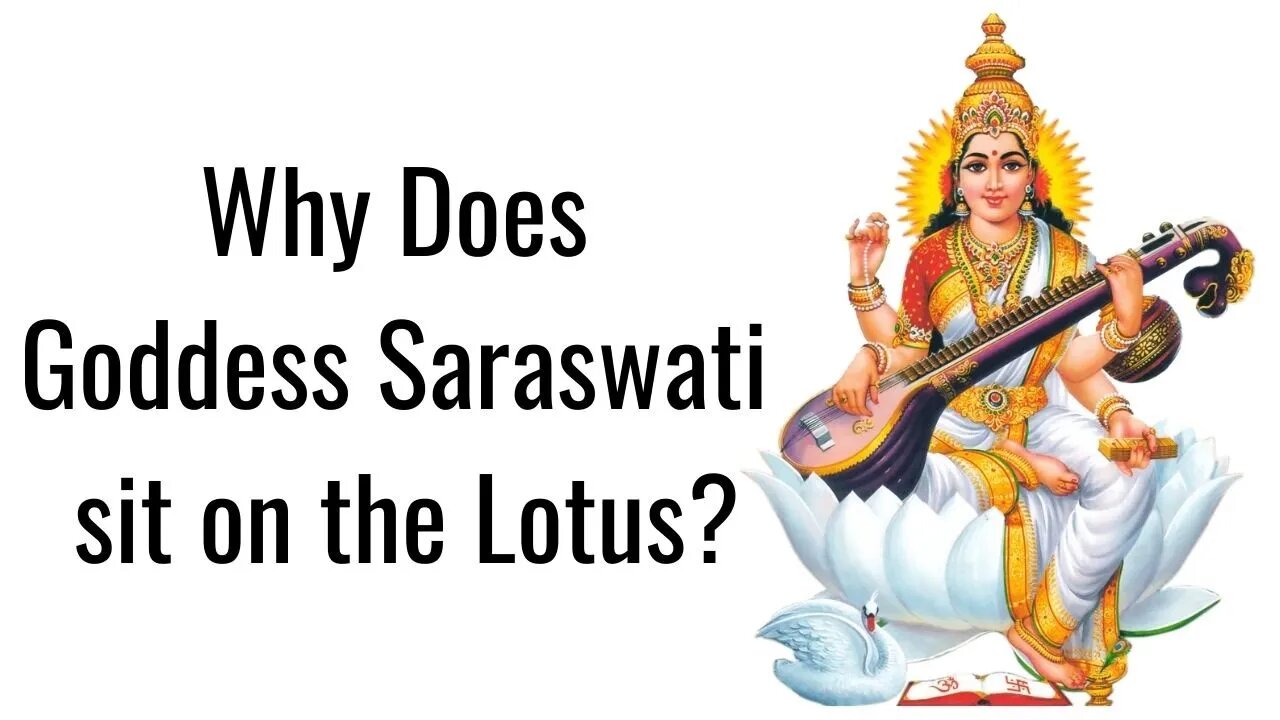 The Goddess Saraswati of Knowledge why does she sit on a lotus?