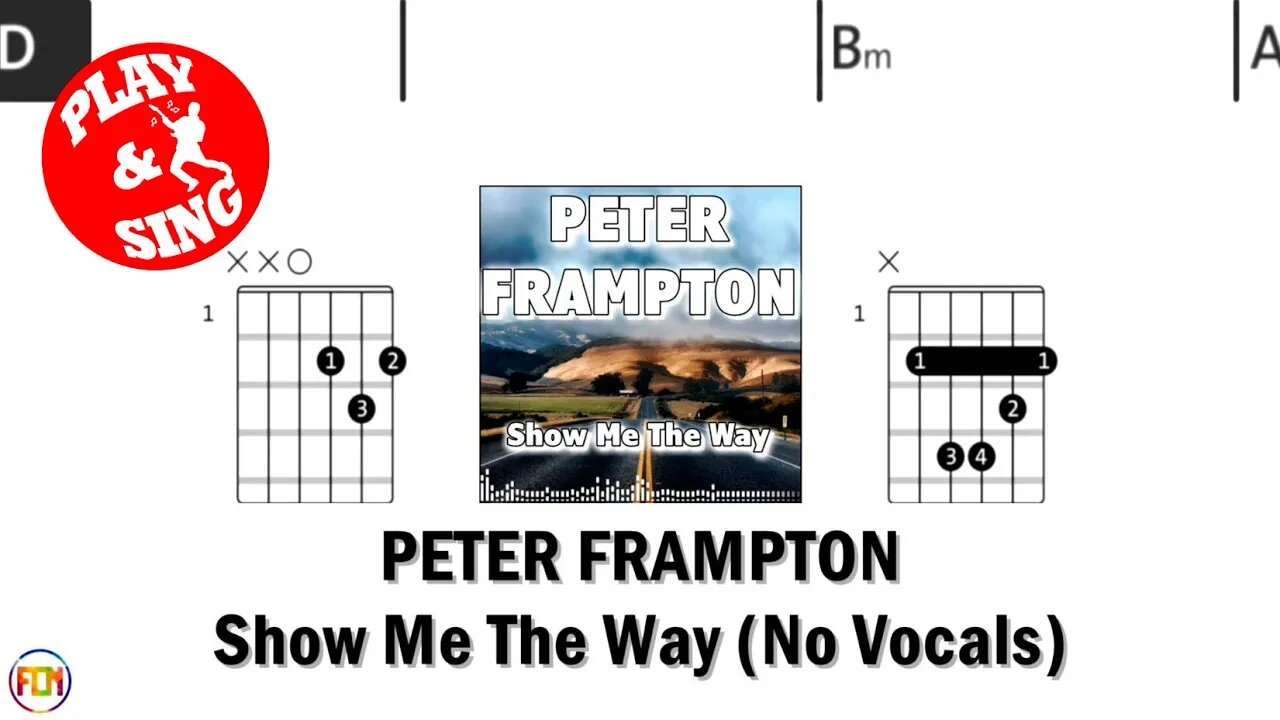 PETER FRAMPTON Show Me The Way FCN GUITAR CHORDS & LYRICS NO VOCALS