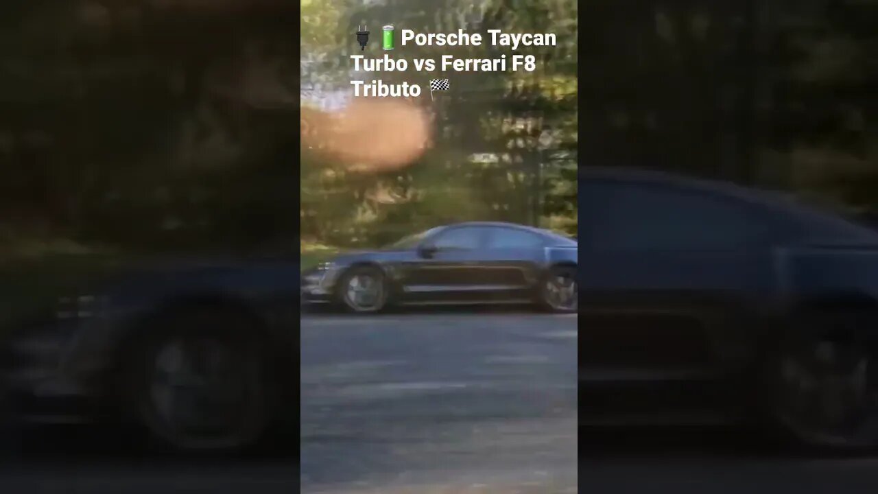 Ferrari F8 Tributo vs Porsche Taycan Turbo #ferrari #f8tributo #taycan #taycanturbo #porsche