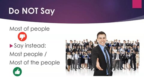 Say It Right in English: Most of People: Correction