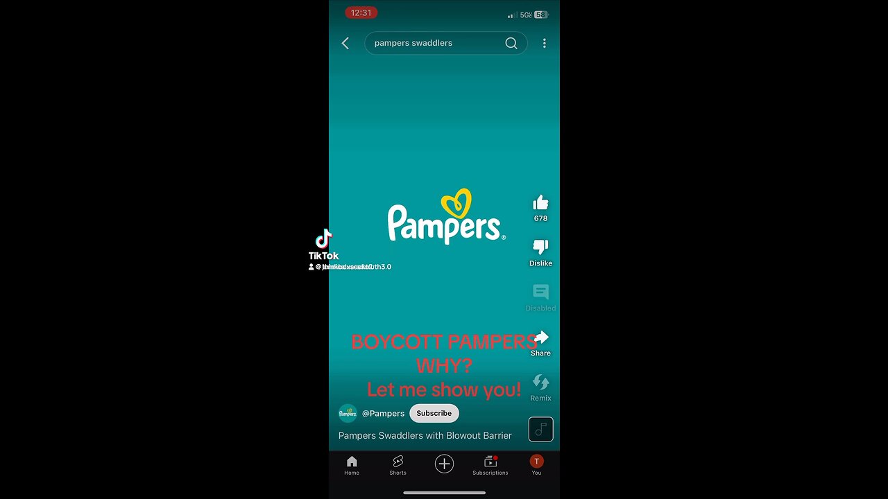 BOYCOTT PAMPERS