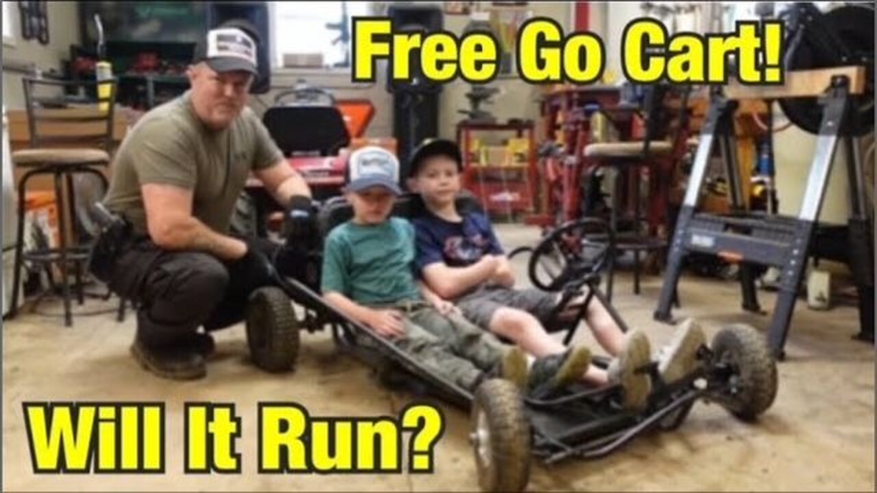 Free Go Cart (From A Family Friend) Will It Run? Jase's New Go Cart Project!