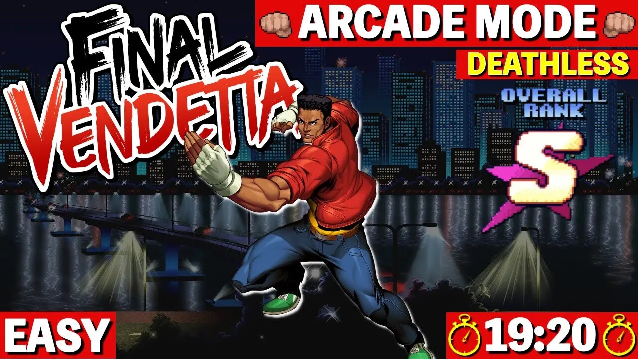 Final Vendetta | Arcade - Easy [Time: 19:20] Deathless S RANK - Duke (Nintendo Switch) 🕹️ [Speedrun]