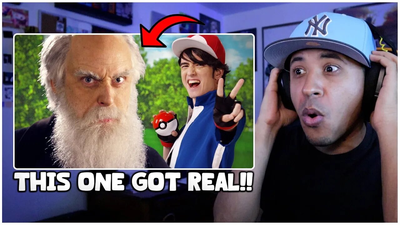 Ash Ketchum vs Charles Darwin | Epic Rap Battles of History (Reaction)