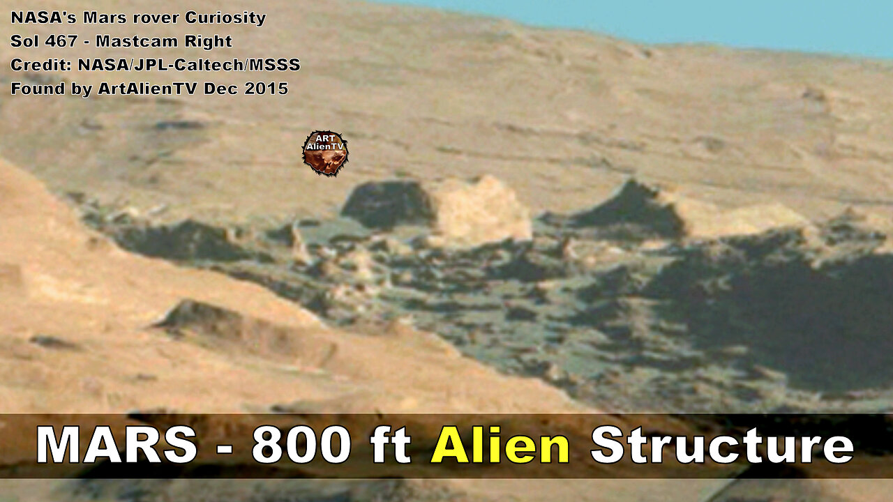 MARS City - 800 ft Alien Structure. ArtAlienTV 4K