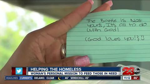 Helping the homeless: One woman's mission to feed those in need