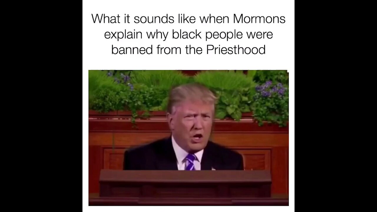 WHAT IT SOUNDS LIKE WHEN MORMONS EXPLAIN NO BLACKS COULD GO TO HEAVEN!!!