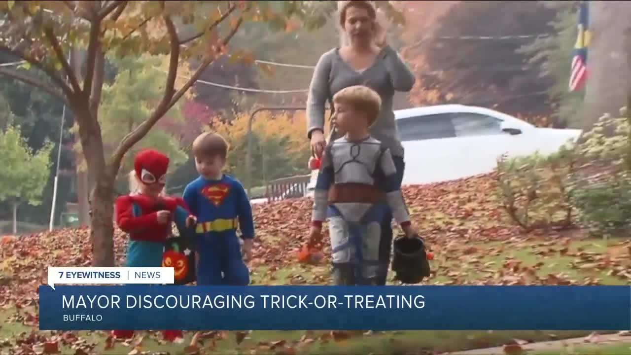 Mayor Brown discouraging door-to-door trick-or-treating, large Halloween parties in Buffalo