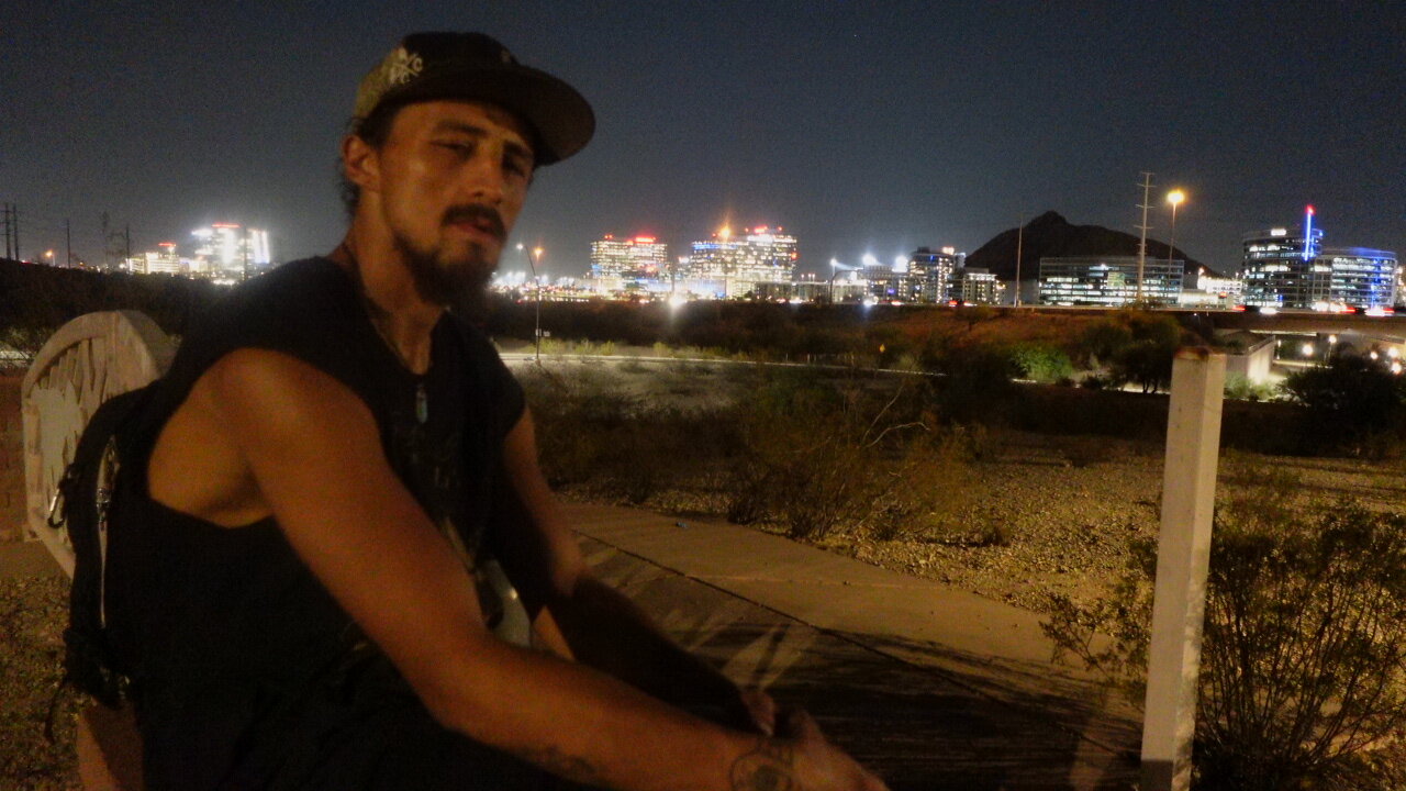 Jeremiah homeless in Tempe, AZ just got out of Prison, just overdosed the day prior on pills.