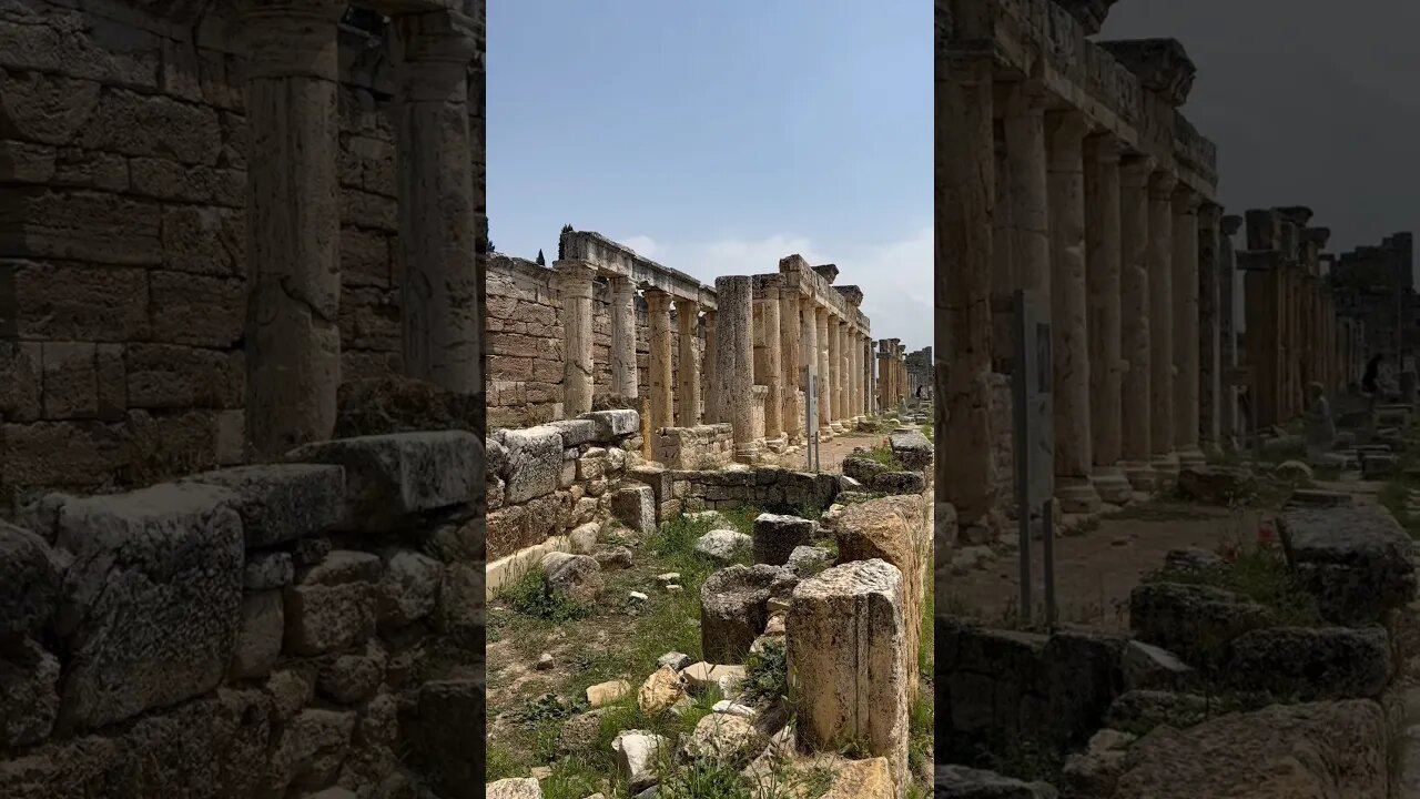 Hierapolis and Cleopatras Pool at Pamukkale #shorts