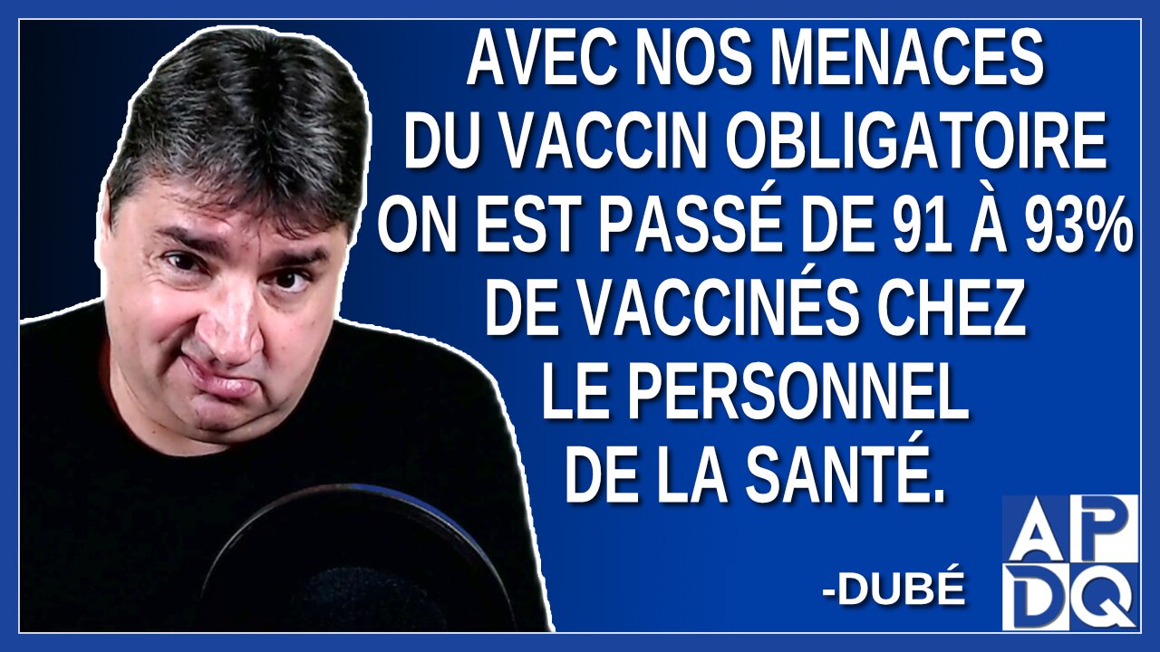 Avec l'annonce du vaccin obligatoire on est passé de 91 à 93% de vaccinés chez le personnel.