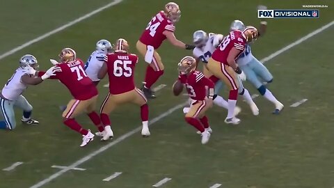 Brock Purdy runs for his life in the redzone | #DALvsSF #playoffs | 1/22/23