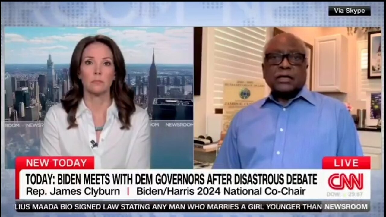 Rep Clyburn Claims He Hasn't Seen Any Decline in Joe Biden