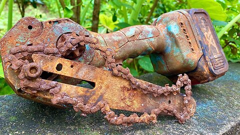 Restoration old chainsaw makita using the 18v battery perfectly