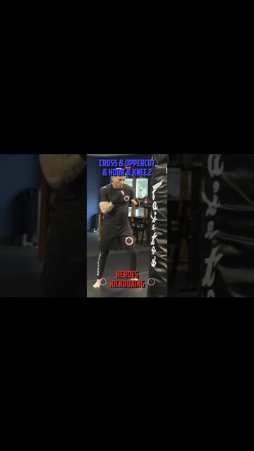 Heroes Training Center | Kickboxing "How To Double Up" Cross & Hook & Uppercut & Knee 2 | #Shorts