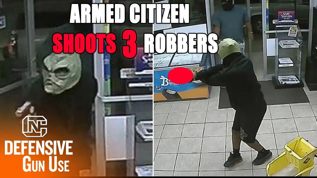 Armed Citizen Shoots 3 Robbers That Were Robbing A Gas Station in Houston