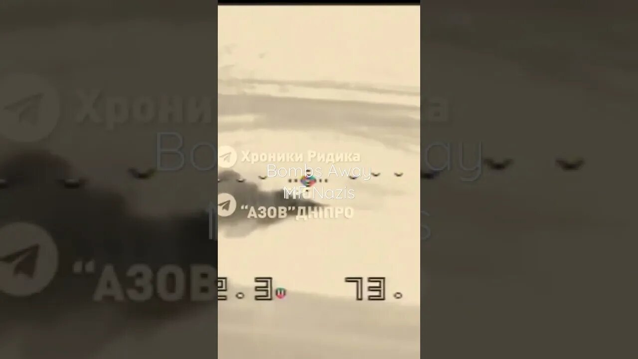 Russian dropped bomb by a drone of the Ukrainian 98th Battalion TDF "Azov"