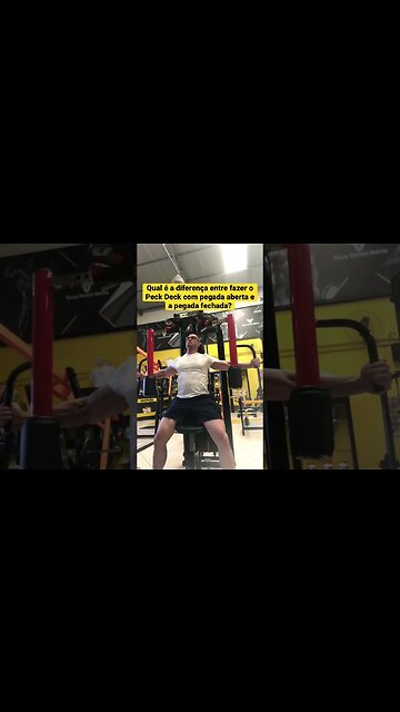 Qual é a diferença entre fazer o peck deck com pegada aberta e a pegada fechada? #shorts