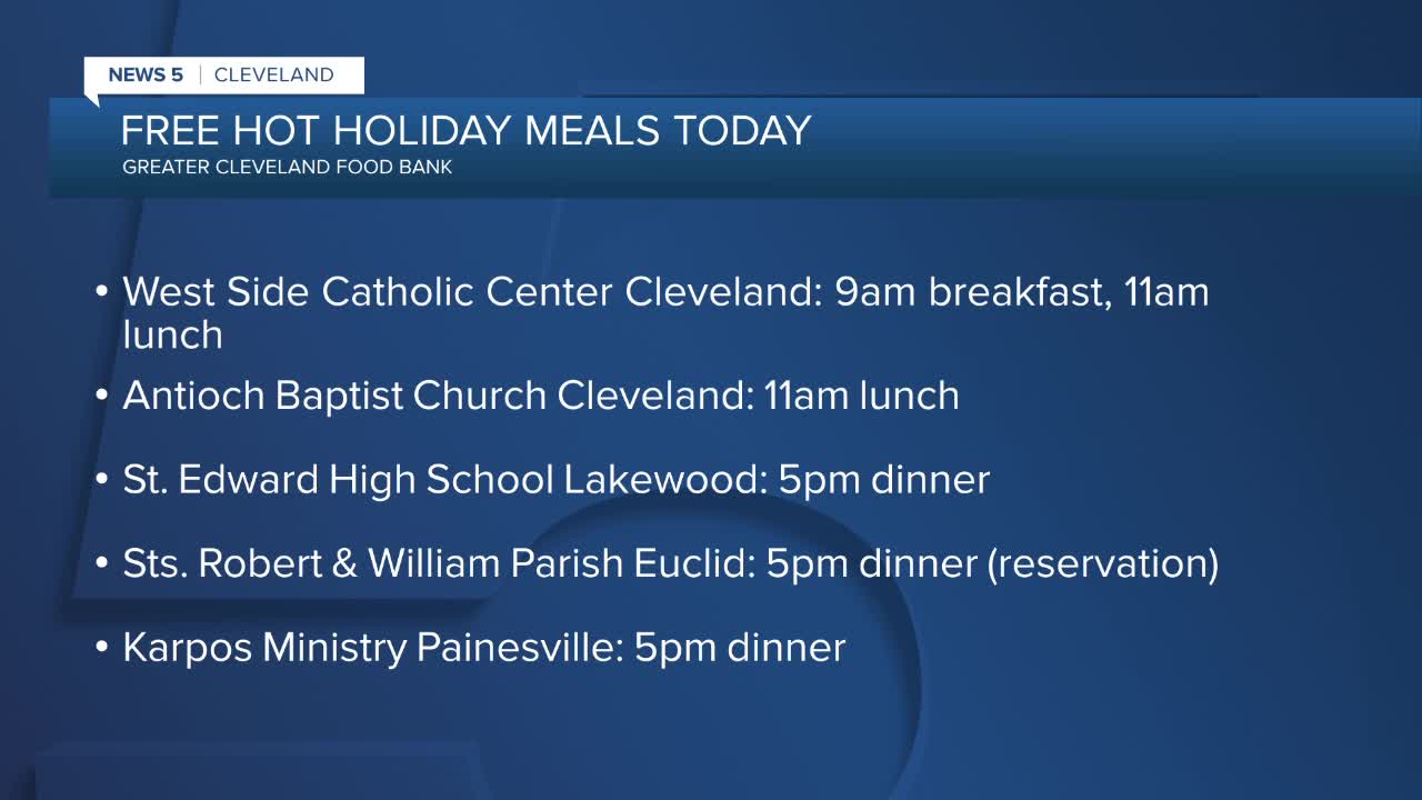 How to get a free, hot holiday meal