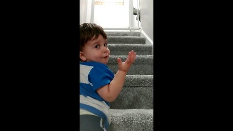 Going up stairs!