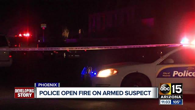 Police open fire on armed suspect in Phoenix