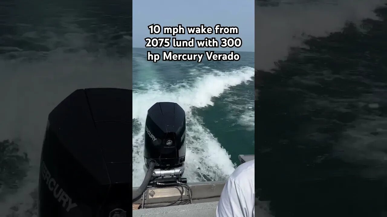 10 mph wake lund 2075 with 300 hp Mercury Verado #fishing #bassfishing