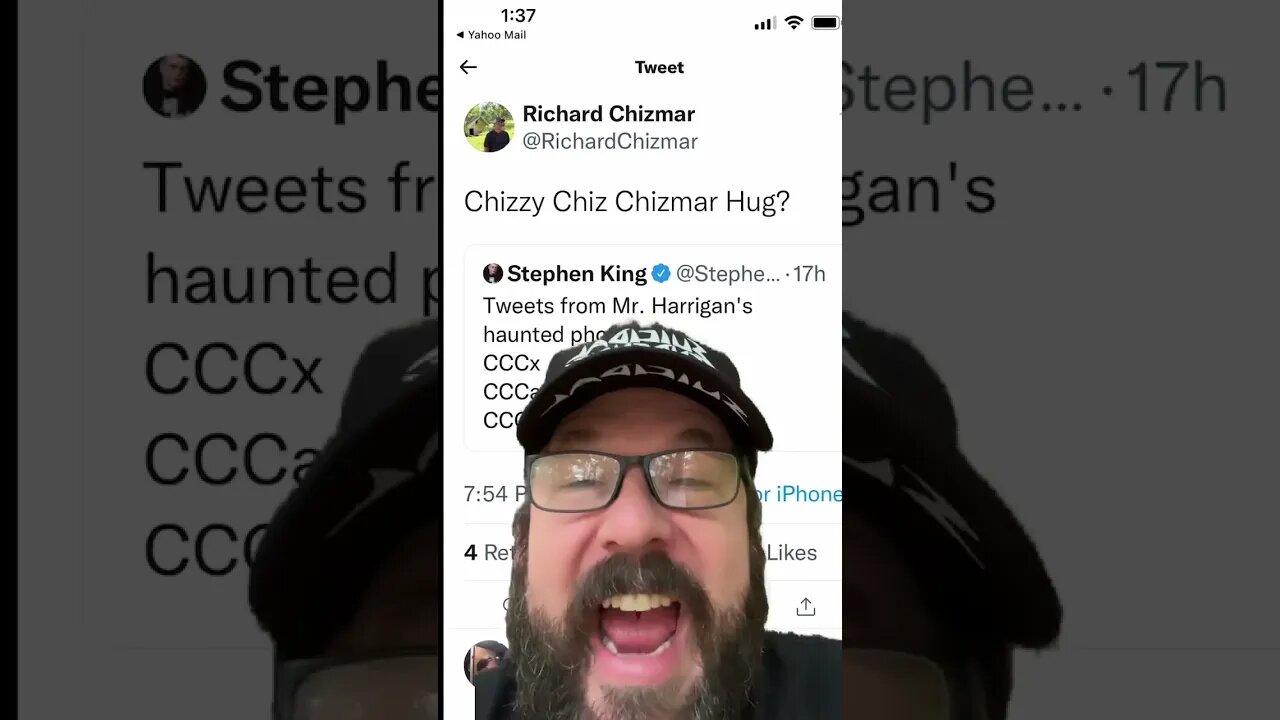 Stephen King swipes left on Mr. Harrigan's phone and gets some Chiz Whiz