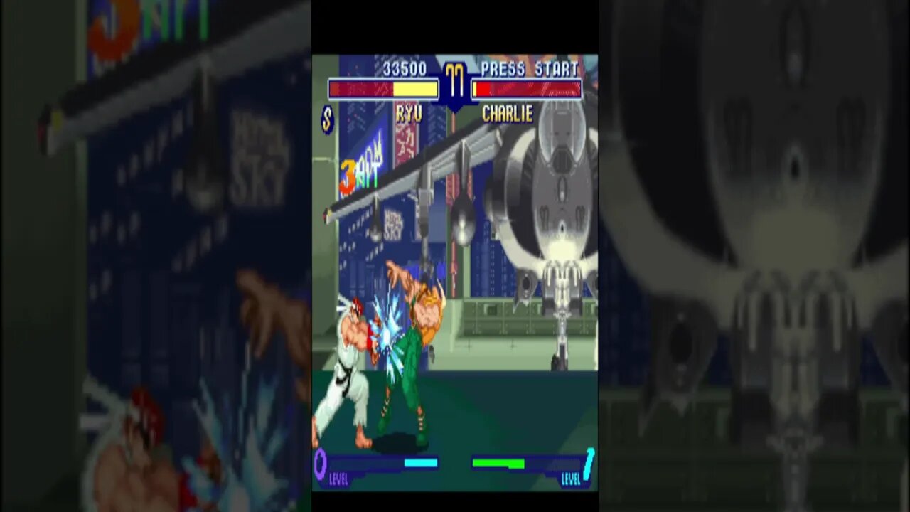 Ryu e Charlie em um duelo decisivo no "Street Fighter Zero" para o SNES! #shorts