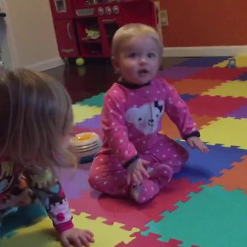 Baby Girl Bounces on Her Bum High In The Air