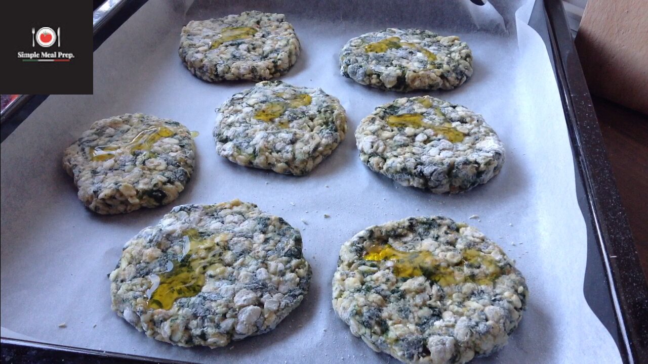 Spinach burgers - Steaks spinach and oatmeal