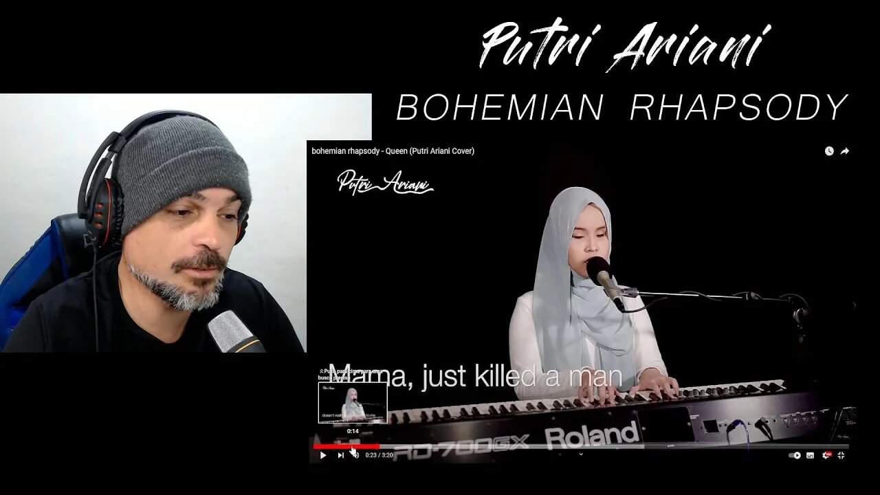 bohemian rhapsody - Queen (Putri Ariani Cover) - BRAZILIAN REACT