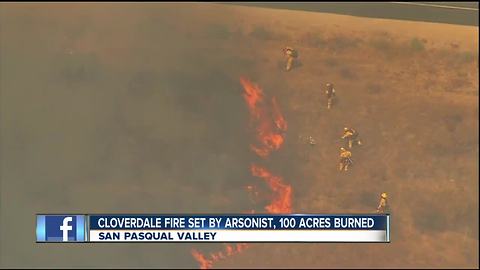 Search on for person who intentionally set Cloverdale Fire