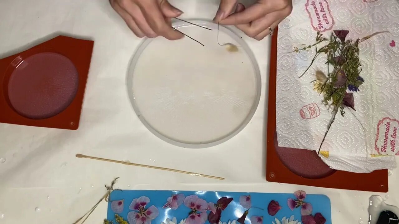 Casting Flowers in a Resin Coaster