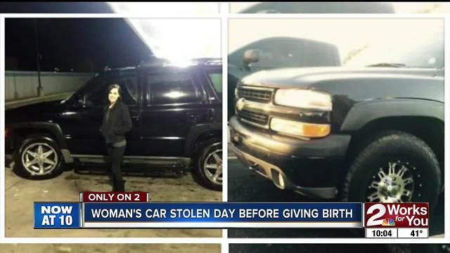 Tulsa woman expecting to give birth Tuesday has her family truck stolen overnight