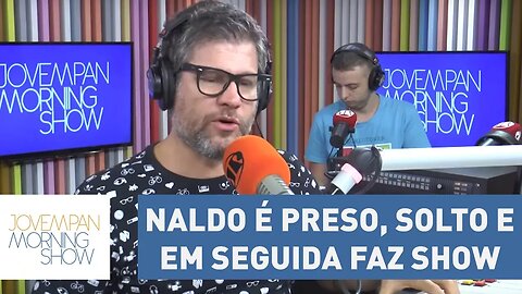 Naldo é preso, solto e em seguida faz show em batalhão da Polícia Militar: tudo isso em um dia só