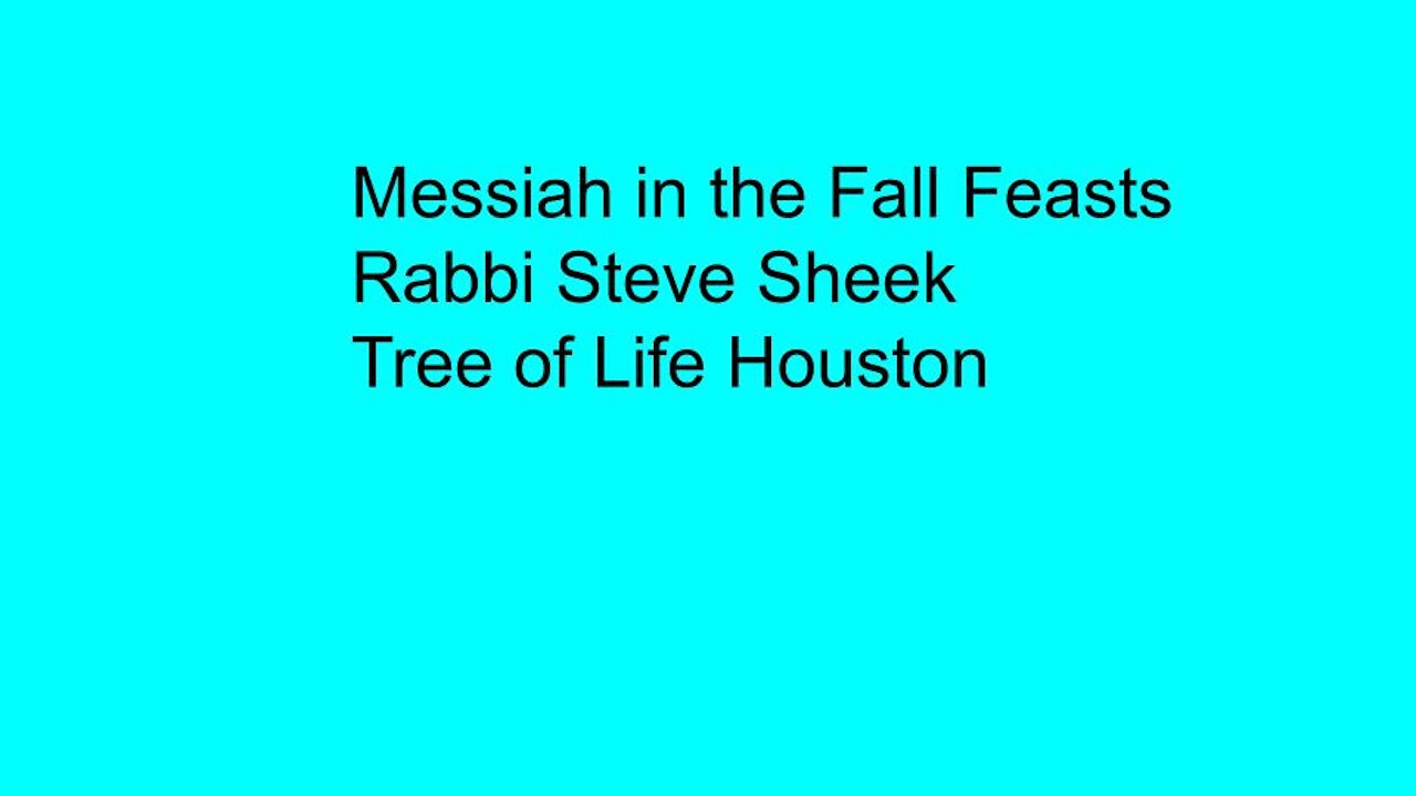 Messiah in the fall feasts