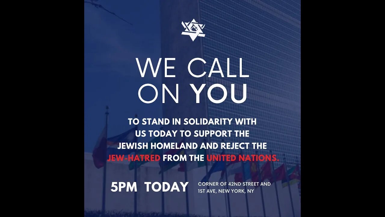 Reject the Jew Hatred at UN #EndJewHatredAtTheUN #endjewhatred 5/15/23 #joeyborgen #justiceforjoey