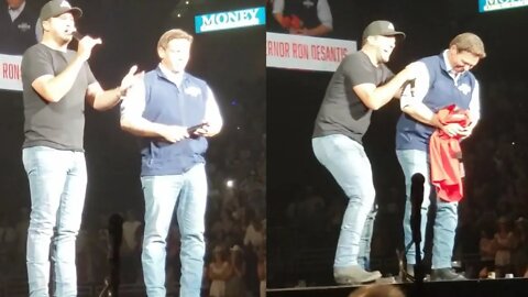 Luke Bryan Brings Ron DeSantis On Stage And People Are Angry