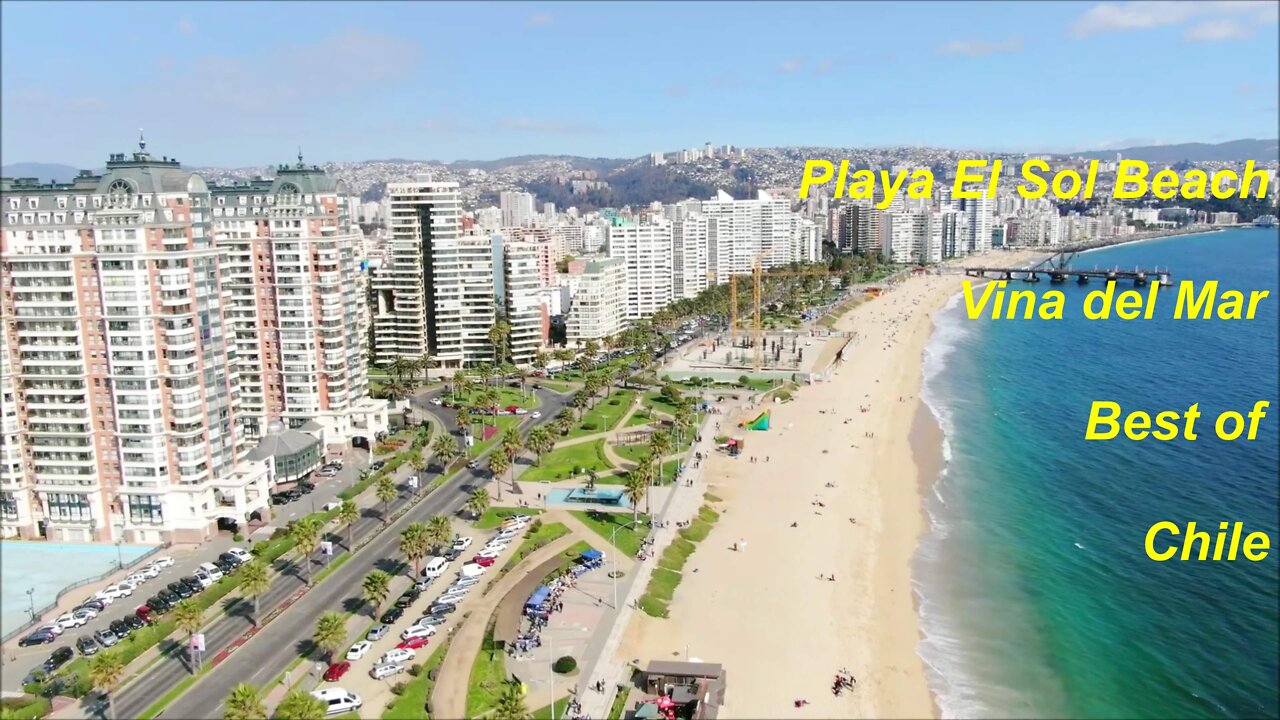 Playa El del Sol The sun Beach in Vina Del Mar Chile