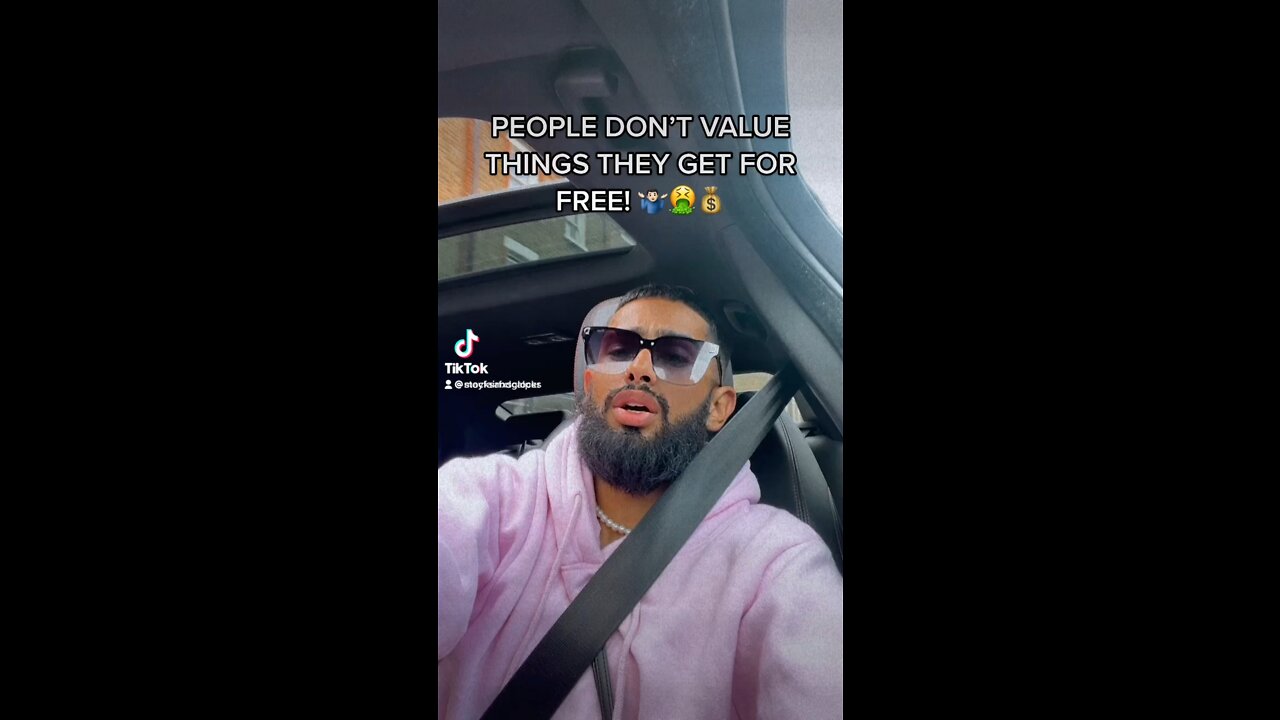 PEOPLE DONT VALUE FREE SHIT