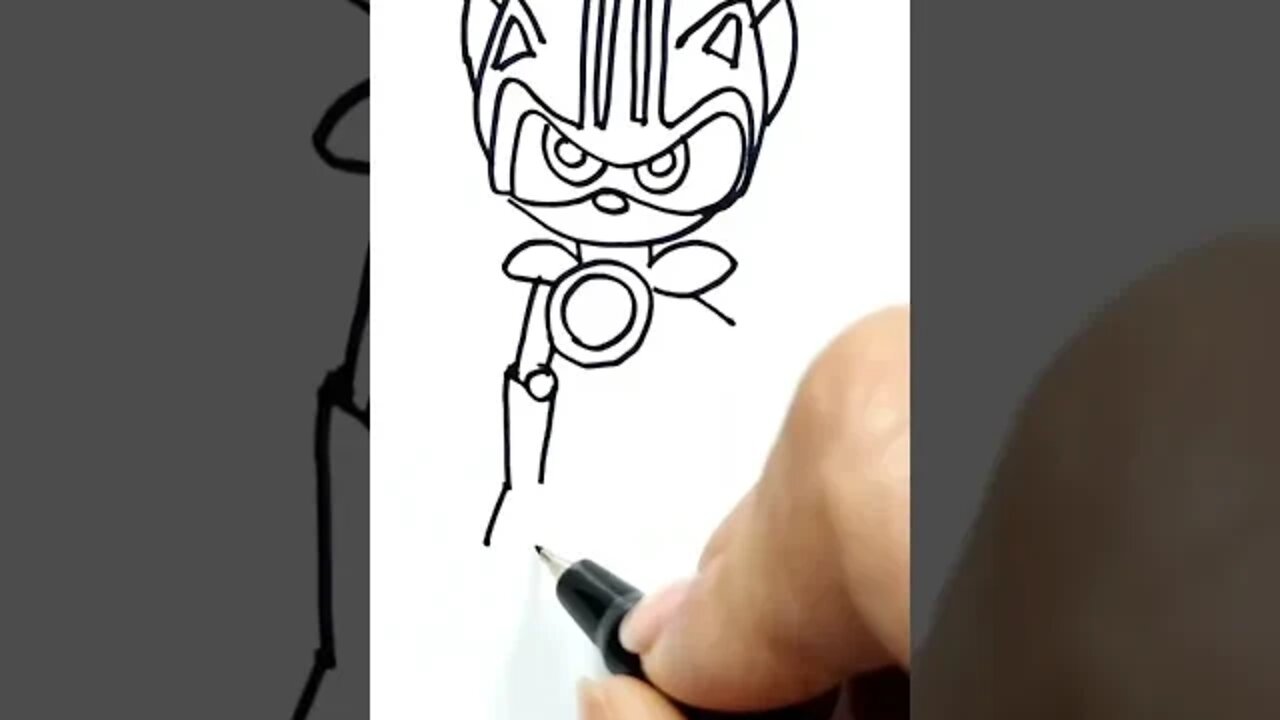 How to draw and paint Metal Sonic 3.0 #shorts