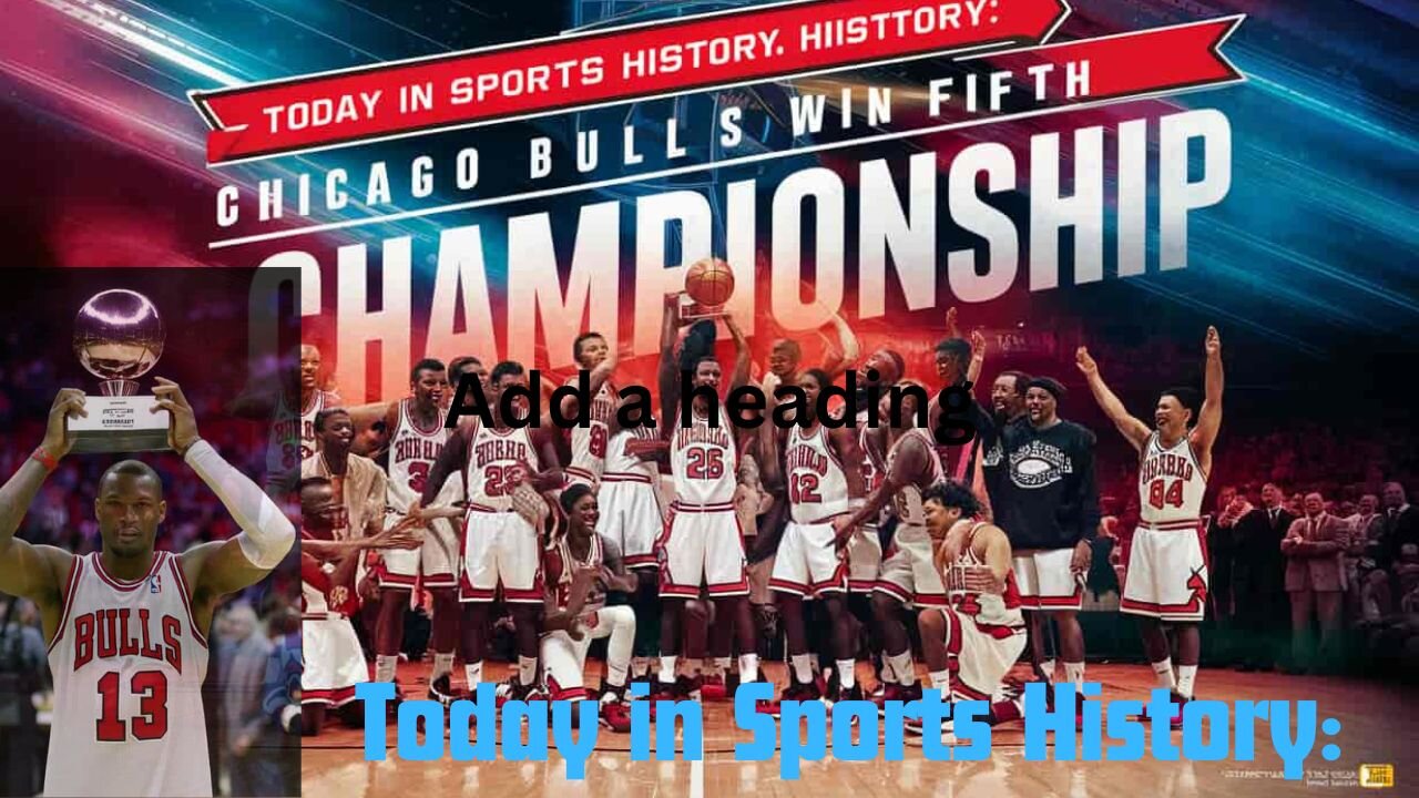 Today in Sports History: Chicago Bulls win fifth NBA championship #champion #chicago #history #game