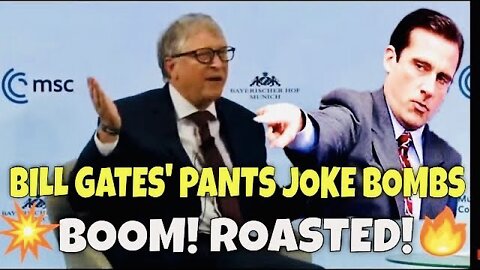 Bill Gates’ Joke about wearing pants BOMBS BADLY - Gets BOOM! 💥ROASTED! 🔥