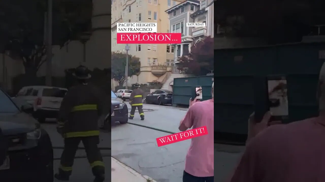 An explosion in San Francisco left windows broken and a Tesla damaged Saturday.